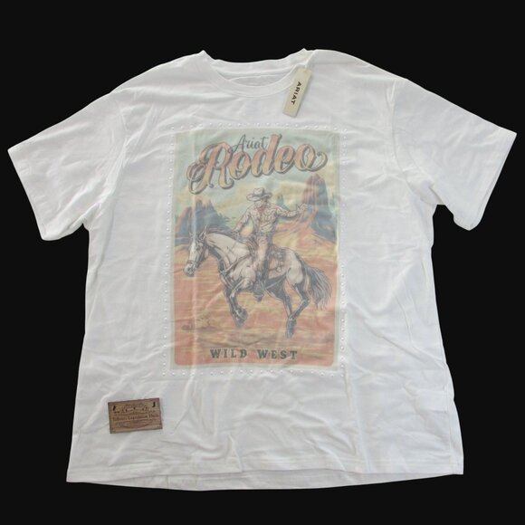 Ariat Tops - Ariat Women's 2XL Boyfriend Fit Rodeo Graphic T-Shirt Cloud Dancer 10055140